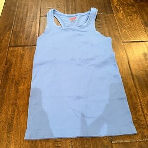 Spanx Ribbed Tank Top with Built in Bra Blue size Large/X-Large